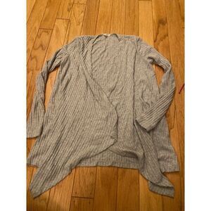 Aeropostale, women's grey open long sleeve cardigan size XS